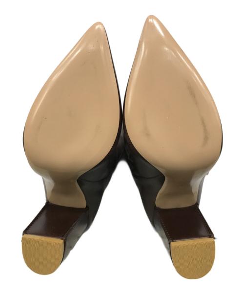 Pippichic（ピッピシック）Pippichic (ピッピシック) チャンキーヒール ポインテッドトゥロングブーツ ブラウン サイズ:36の古着・服飾アイテム