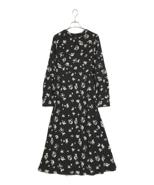 Noble（ノーブル）Noble (ノーブル) バイカラーフワラーワンピース ブラック サイズ:38の古着・服飾アイテム