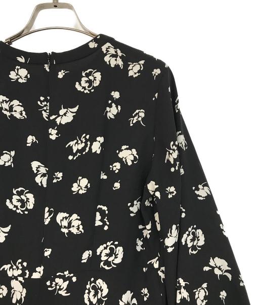 Noble（ノーブル）Noble (ノーブル) バイカラーフワラーワンピース ブラック サイズ:38の古着・服飾アイテム