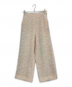 BEAUTY&YOUTHビューティーアンドユース）の古着「フリンジ バックゴムパンツ」｜ベージュ