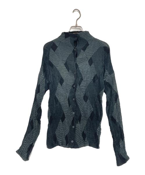 ISSEY MIYAKE（イッセイミヤケ）ISSEY MIYAKE (イッセイミヤケ) プリーツシャツ グレー サイズ:2の古着・服飾アイテム