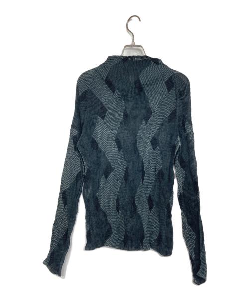 ISSEY MIYAKE（イッセイミヤケ）ISSEY MIYAKE (イッセイミヤケ) プリーツシャツ グレー サイズ:2の古着・服飾アイテム