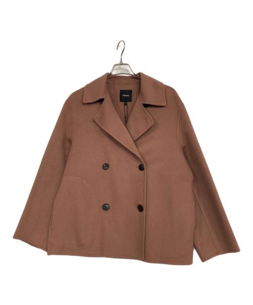 theory（セオリー）theory (セオリー) Pコート ブラウン サイズ:Mの古着・服飾アイテム