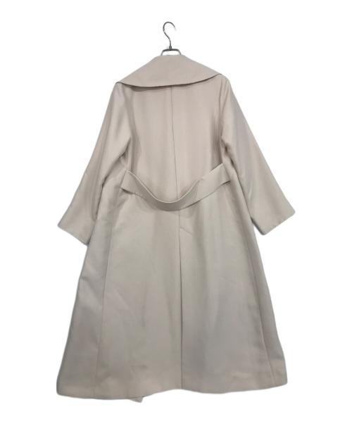 Noble（ノーブル）Noble (ノーブル) トリプルクロスワイドカラーロングコート アイボリー サイズ:Mの古着・服飾アイテム
