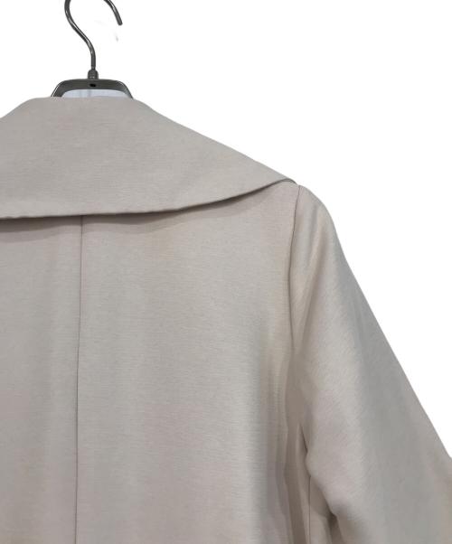 Noble（ノーブル）Noble (ノーブル) トリプルクロスワイドカラーロングコート アイボリー サイズ:Mの古着・服飾アイテム