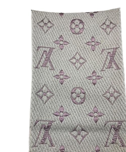 LOUIS VUITTON（ルイ ヴィトン）LOUIS VUITTON (ルイ ヴィトン) エシャルプ・ロゴマニア グレー×パープルの古着・服飾アイテム
