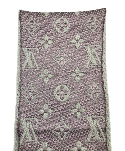 LOUIS VUITTON（ルイ ヴィトン）LOUIS VUITTON (ルイ ヴィトン) エシャルプ・ロゴマニア グレー×パープルの古着・服飾アイテム