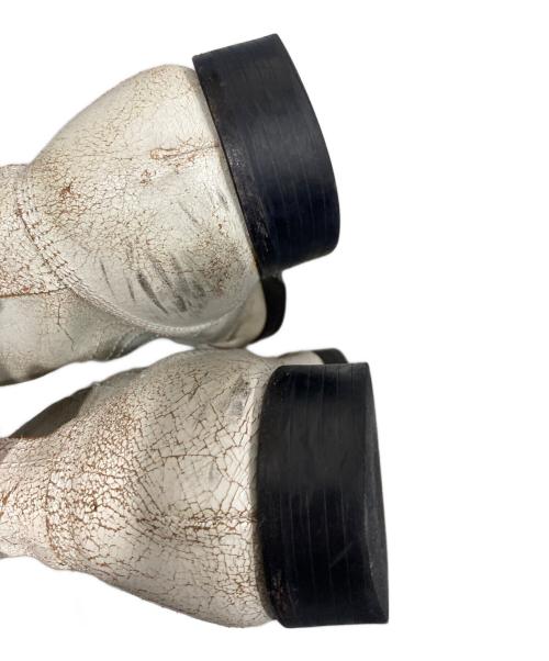 JUNYA WATANABE MAN（ジュンヤワタナベマン）JUNYA WATANABE MAN (ジュンヤワタナベマン) クラック加工レースアップブーツ ホワイト サイズ:27の古着・服飾アイテム