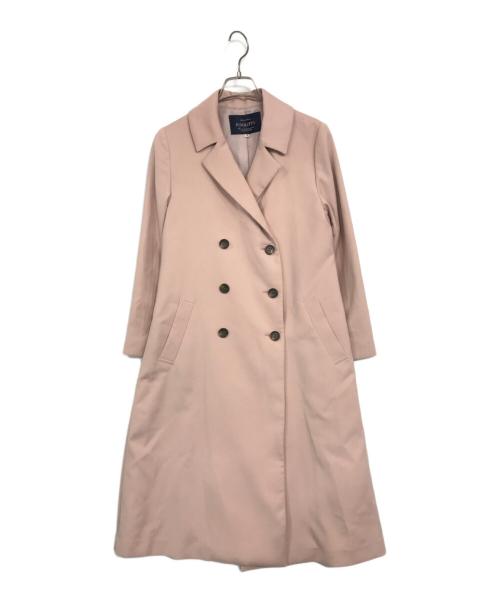 JUSGLITTY（ジャスグリッティー）JUSGLITTY (ジャスグリッティー) ダブルボタンチェスターコート ピンクの古着・服飾アイテム