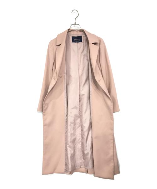 JUSGLITTY（ジャスグリッティー）JUSGLITTY (ジャスグリッティー) ダブルボタンチェスターコート ピンクの古着・服飾アイテム
