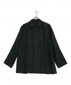 nestrobe confectネストローブ コンフェクト）の古着「ハイカウントリネンユーティリティジャケット」｜ブラック