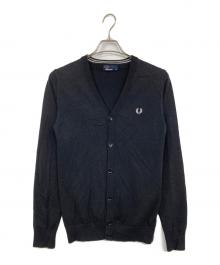 FRED PERRY（フレッドペリー）の古着「ロゴカーディガン」｜ブラック