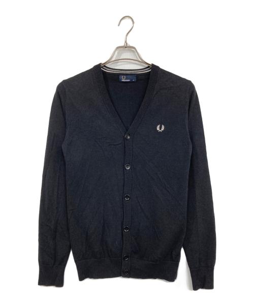 FRED PERRY（フレッドペリー）FRED PERRY (フレッドペリー) ロゴカーディガン ブラック サイズ:XSの古着・服飾アイテム