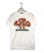 DSQUARED2ディースクエアード）の古着「プリントTシャツ」｜ホワイト