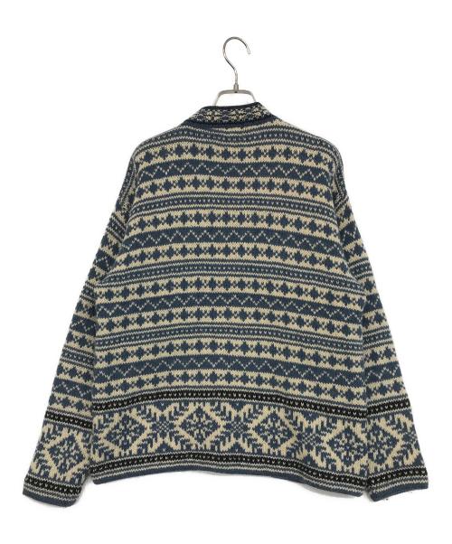 L.L.Bean（エルエルビーン）L.L.Bean (エルエルビーン) ヴィンテージ総柄カーディガン ブルー サイズ:SIZE Sの古着・服飾アイテム