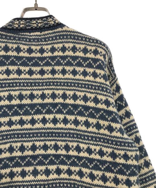 L.L.Bean（エルエルビーン）L.L.Bean (エルエルビーン) ヴィンテージ総柄カーディガン ブルー サイズ:SIZE Sの古着・服飾アイテム
