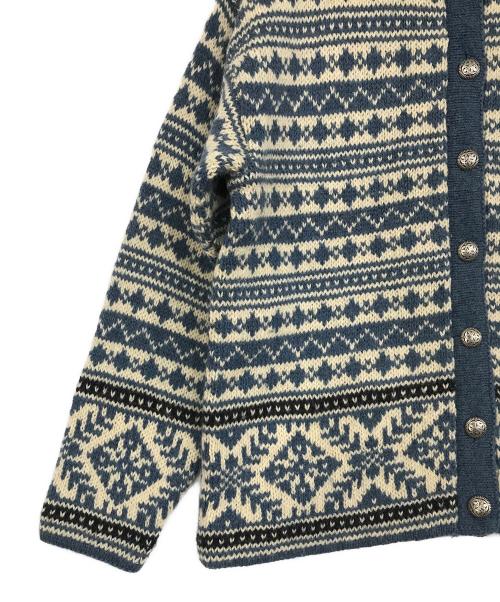 L.L.Bean（エルエルビーン）L.L.Bean (エルエルビーン) ヴィンテージ総柄カーディガン ブルー サイズ:SIZE Sの古着・服飾アイテム