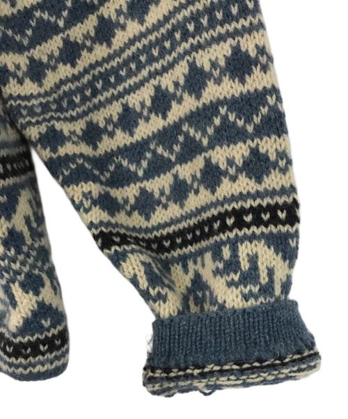 L.L.Bean（エルエルビーン）L.L.Bean (エルエルビーン) ヴィンテージ総柄カーディガン ブルー サイズ:SIZE Sの古着・服飾アイテム