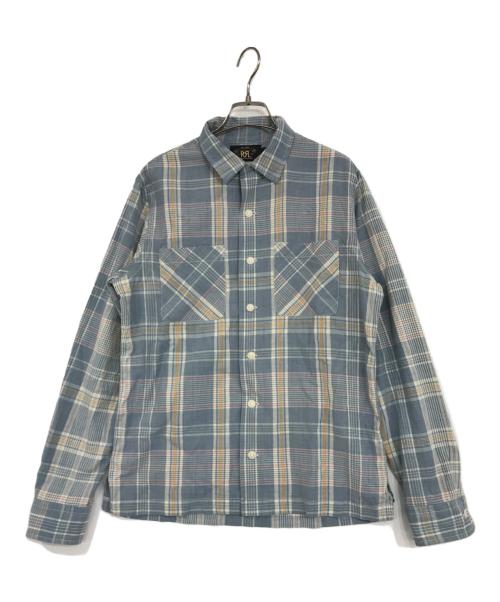 RRL（ダブルアールエル）RRL (ダブルアールエル) オープンカラーシャツ ブルー サイズ:Sの古着・服飾アイテム