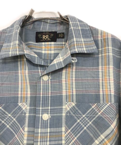 RRL（ダブルアールエル）RRL (ダブルアールエル) オープンカラーシャツ ブルー サイズ:Sの古着・服飾アイテム