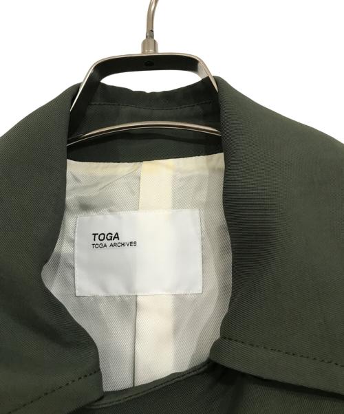 TOGA ARCHIVES（トーガアーカイブス）TOGA ARCHIVES (トーガアーカイブス) Acetate twill coat グリーン サイズ:38の古着・服飾アイテム
