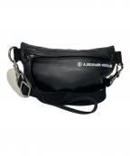 MM6 Maison Margielaエムエムシックスメゾンマルジェラ）の古着「リバース ロゴ ベルトバッグ」｜ブラック