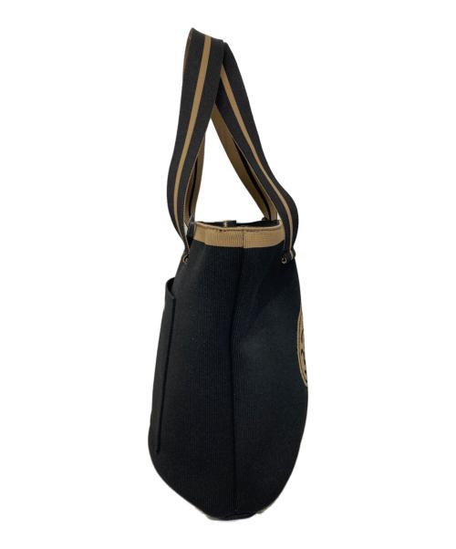 ANNE COQUINE（アンコキーヌ）ANNE COQUINE (アンコキーヌ) ロゴトートバッグ ブラックの古着・服飾アイテム