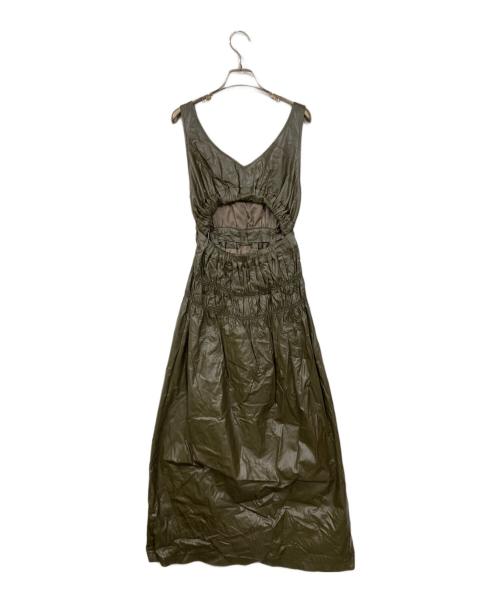 MAISON SPECIAL（メゾンスペシャル）MAISON SPECIAL (メゾンスペシャル) マルチファブリックシャーリングワンピース ブラウン サイズ:FREEの古着・服飾アイテム