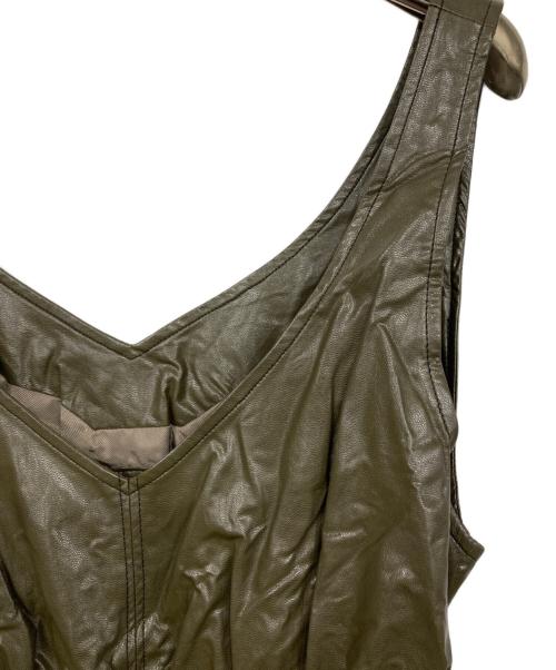 MAISON SPECIAL（メゾンスペシャル）MAISON SPECIAL (メゾンスペシャル) マルチファブリックシャーリングワンピース ブラウン サイズ:FREEの古着・服飾アイテム