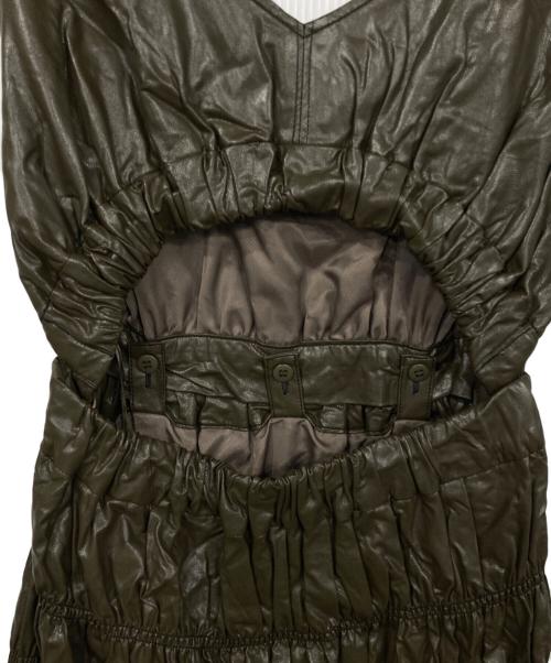 MAISON SPECIAL（メゾンスペシャル）MAISON SPECIAL (メゾンスペシャル) マルチファブリックシャーリングワンピース ブラウン サイズ:FREEの古着・服飾アイテム