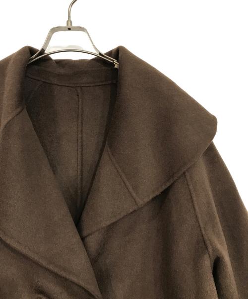 U-BIG（ユービッグ）U-Big (ユービッグ) ウールダブルフェイスショールカラーFOXポケットコート ブラウン サイズ:FREEの古着・服飾アイテム