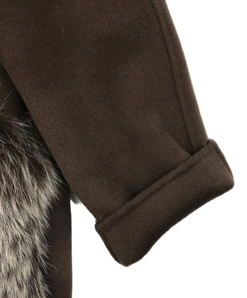 U-BIG（ユービッグ）U-Big (ユービッグ) ウールダブルフェイスショールカラーFOXポケットコート ブラウン サイズ:FREEの古着・服飾アイテム