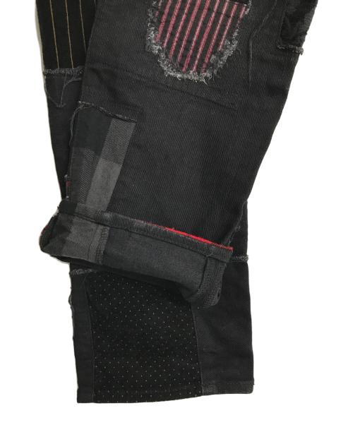 COMME des GARCONS JUNYA WATANABE MAN（コム デ ギャルソン ジュンヤ ワタナベ マン）COMME des GARCONS JUNYA WATANABE MAN (コム デ ギャルソン ジュンヤ ワタナベ マン) Patchwork design denim ブラック サイズ:Mの古着・服飾アイテム
