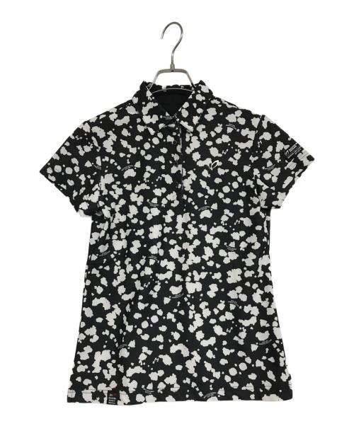 MASTER BUNNY EDITION（マスターバニーエディション）MASTER BUNNY EDITION (マスターバニーエディション) 総柄ポロシャツ ブラックの古着・服飾アイテム