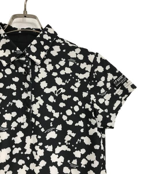 MASTER BUNNY EDITION（マスターバニーエディション）MASTER BUNNY EDITION (マスターバニーエディション) 総柄ポロシャツ ブラックの古着・服飾アイテム