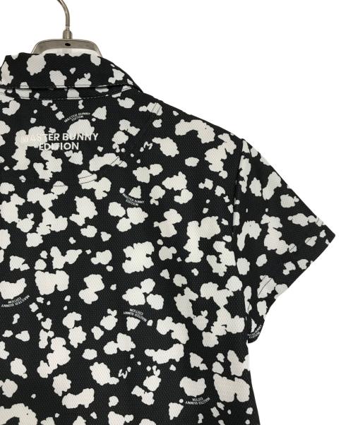 MASTER BUNNY EDITION（マスターバニーエディション）MASTER BUNNY EDITION (マスターバニーエディション) 総柄ポロシャツ ブラックの古着・服飾アイテム
