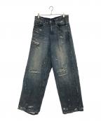 FR(13)NDSフレンズ）の古着「ダメージ加工デニムパンツ」｜ブルー