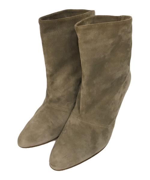 NEBULONIE（ネブローニ）NEBULONIE (ネブローニ) スウェードショートブーツ ベージュ サイズ:37  1/2の古着・服飾アイテム