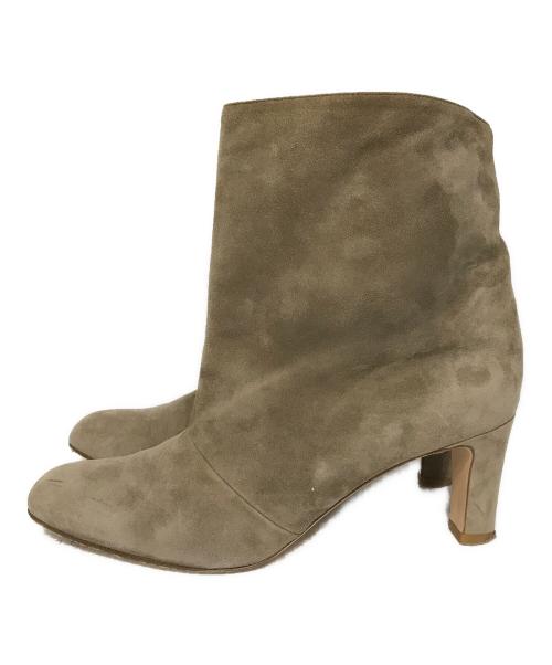 NEBULONIE（ネブローニ）NEBULONIE (ネブローニ) スウェードショートブーツ ベージュ サイズ:37  1/2の古着・服飾アイテム