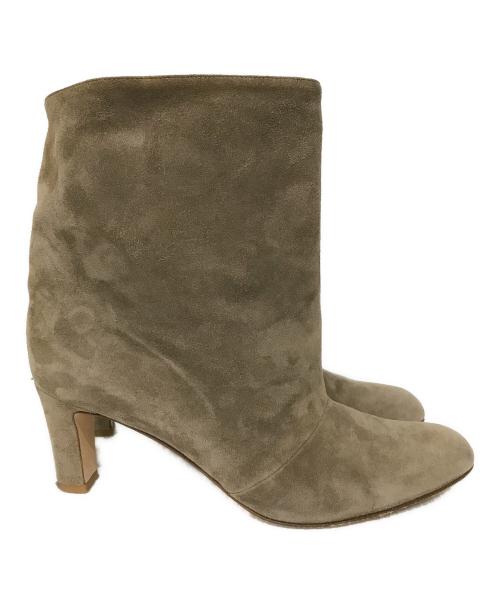 NEBULONIE（ネブローニ）NEBULONIE (ネブローニ) スウェードショートブーツ ベージュ サイズ:37  1/2の古着・服飾アイテム