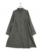 GIANNI LO GIUDICEジャンニ ロ ジュディチェ）の古着「先染めストライプロングブラウス」｜グレー