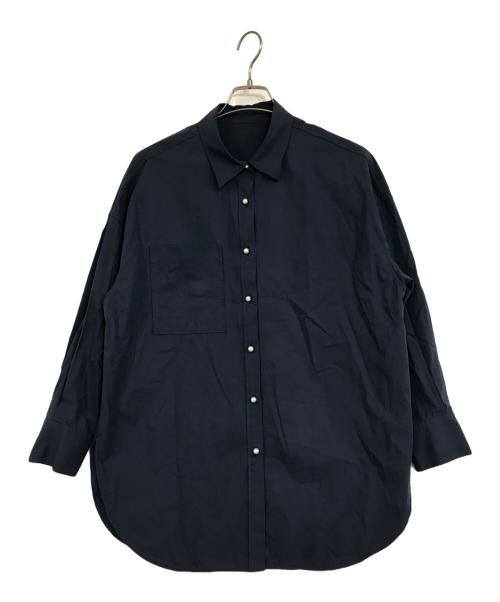 Spick and Span（スピックアンドスパン）Spick and Span (スピックアンドスパン) パールボタンシャツ ネイビー サイズ:FREEの古着・服飾アイテム