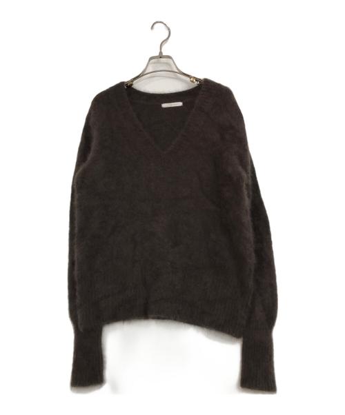 Plage（プラージュ）Plage (プラージュ) FUR V プルオーバー ニット ブラウン サイズ:FREEの古着・服飾アイテム
