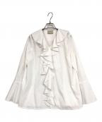 UNITED ARROWSユナイテッドアローズ）の古着「ラッフルフリル ブラウス」｜ホワイト