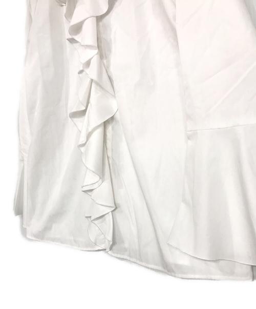UNITED ARROWS（ユナイテッドアローズ）UNITED ARROWS (ユナイテッドアローズ) ラッフルフリル ブラウス ホワイト サイズ:FREEの古着・服飾アイテム