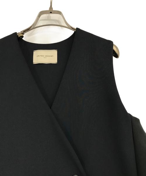 UNITED ARROWS（ユナイテッドアローズ）UNITED ARROWS (ユナイテッドアローズ) SPONGY ミドル ベスト ブラック サイズ:36の古着・服飾アイテム