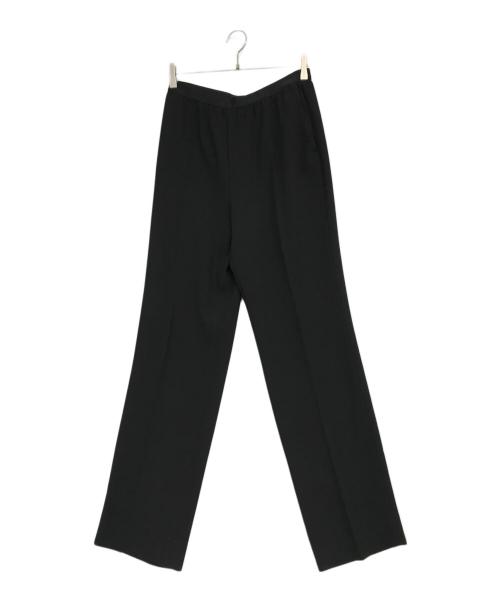 Maison Margiela 4（メゾンマルジェラ 4）Maison Margiela 4 (メゾンマルジェラ 4) ウエストリブ センタープレス ギャザーテーパードスラックスパンツ ブラック サイズ:44の古着・服飾アイテム