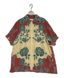 not lonely（ノット ロンリー）の古着「ローズレーヨンシャツ」｜イエロー