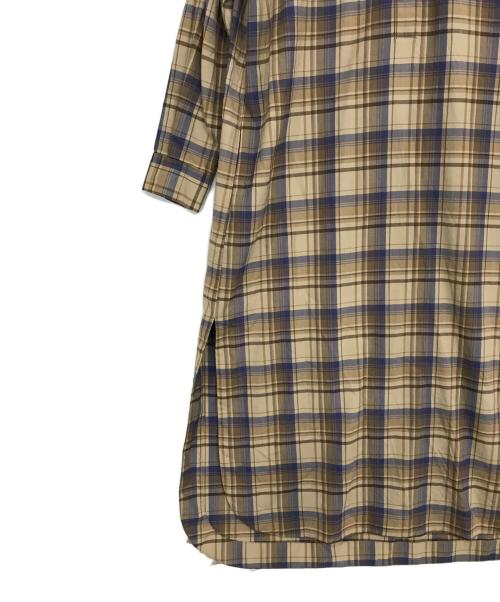 AURALEE（オーラリー）AURALEE (オーラリー) SUPER LIGHT WOOL CHECK ONE-PIECE ブラウン サイズ:1の古着・服飾アイテム
