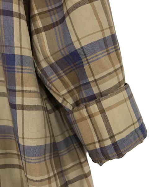 AURALEE（オーラリー）AURALEE (オーラリー) SUPER LIGHT WOOL CHECK ONE-PIECE ブラウン サイズ:1の古着・服飾アイテム